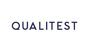 The image shows the word "QUALITEST" written in a clean, sans-serif font with capital letters in a dark blue color against a white background.