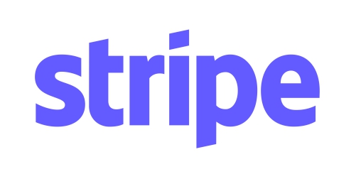 Logo of Stripe with word stripe in blue and bold, back ground is white.