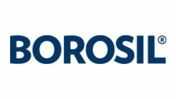 The image features the logo of "BOROSIL" in bold, navy blue uppercase letters, with a small registered trademark symbol (®) positioned at the top right corner of the word. The background is plain white.