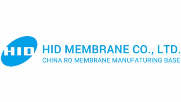 Blue and white logo of HID Membrane Co., Ltd. The text reads "HID Membrane Co., Ltd." and "China RO Membrane Manufacturing Base." The logo features a blue oval with the letters "HID" in white.