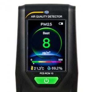 PCE blackbody Air quality detector and Showing best 8 on digital display, off option is also showing in green below display