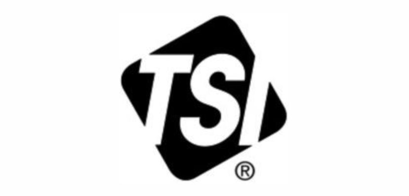 The image shows the TSI logo. It consists of the letters "TSI" written in white and bold font, placed inside a tilted black square. There is a registered trademark symbol (®) located at the bottom right corner of the square.